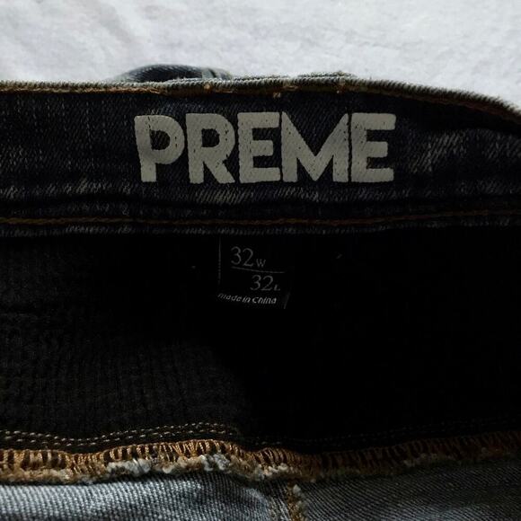 Preme NWOT Medium Stone Wash Distressed Skinny Jean Men 32 - Picture 10 of 10